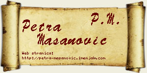 Petra Mašanović vizit kartica